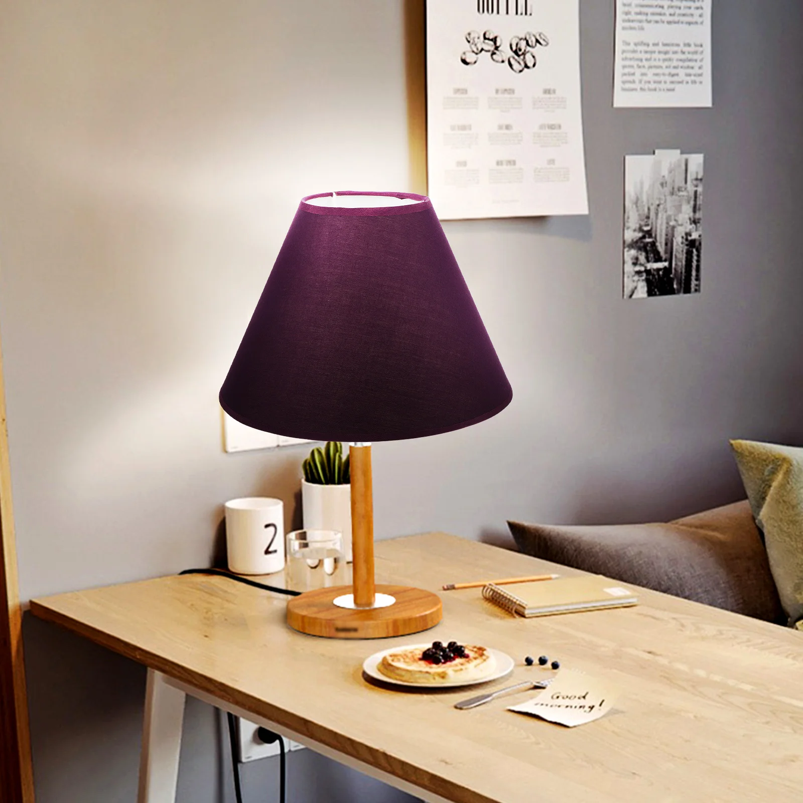 Purple Fabric Lampshade for Table Floor Lamps Drum Simple Large Cloth Shade Cover Bedside Lighting Home Hotel Decor
Purple Fabric Lampshade for Table Floor Lamps Drum Simple Large Cloth Shade Cover Bedside Lighting Home Hotel Decor