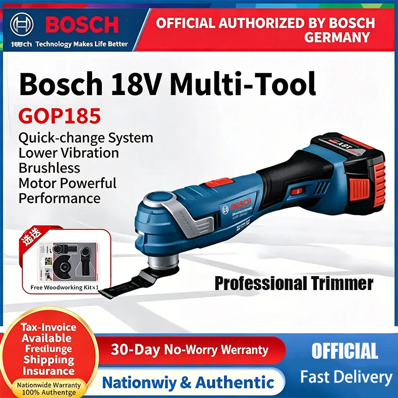 Bosch 18V GOP185 Electric Trimmer Cordless Brushless A Versatile Shovel and Cutting Tool—Perfect for Woodworking and Trimming
Bosch 18V GOP185 Electric Trimmer Cordless Brushless A Versatile Shovel and Cutting Tool—Perfect for Woodworking and Trimming
