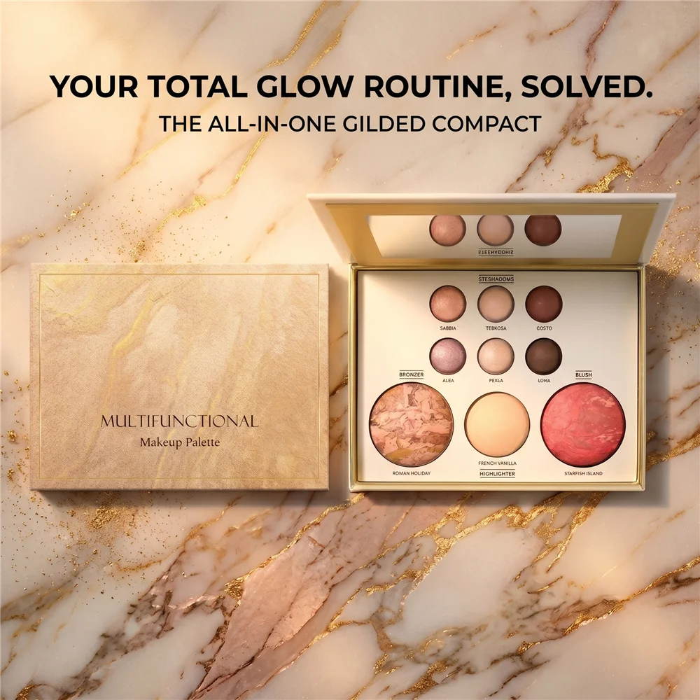 Gilded Radiance Palette, Intense Shimmer & Matte Sculpting, High-End Glow for All Skin Tones, The Ultimate Travel-Friendly Glow
Gilded Radiance Palette, Intense Shimmer & Matte Sculpting, High-End Glow for All Skin Tones, The Ultimate Travel-Friendly Glow