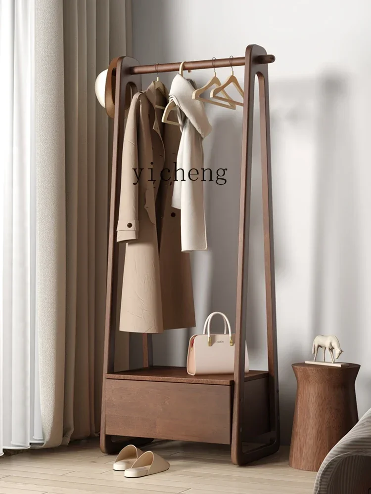 GZ-11 Solid Wood Storage Coat Rack with Drawer Bedside Table Integrated Floor Clothes Rack
GZ-11 Solid Wood Storage Coat Rack with Drawer Bedside Table Integrated Floor Clothes Rack