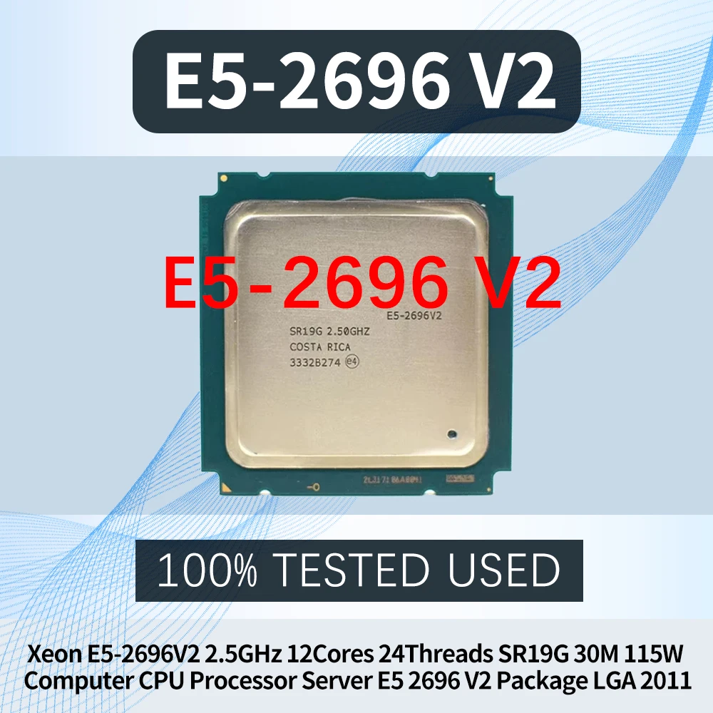 Xeon E5-2696V2 2.5GHz 12Cores 24Threads SR19G 30M 115W E5 2696V2 Computer CPU Processor Server E5 2696 V2 Package LGA 2011
Xeon E5-2696V2 2.5GHz 12Cores 24Threads SR19G 30M 115W E5 2696V2 Computer CPU Processor Server E5 2696 V2 Package LGA 2011