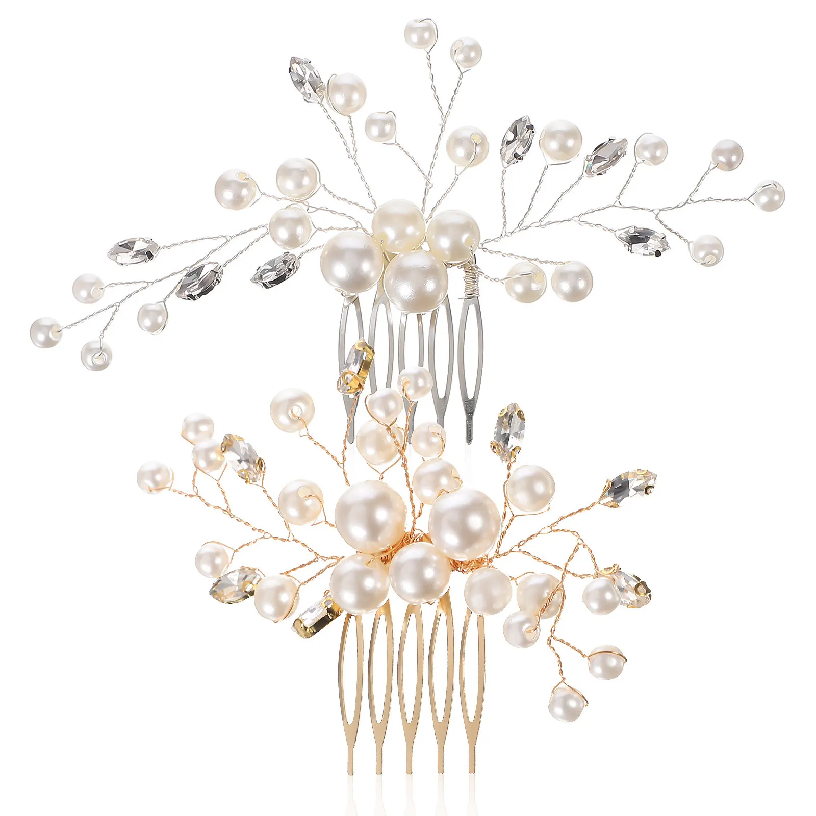 2Pcs Pearl Hair Side Comb Rhinestone Bridal Hair Comb Clip Wedding Party Prom Bridesmaid Mother of Bride Elegant Headdress
2Pcs Pearl Hair Side Comb Rhinestone Bridal Hair Comb Clip Wedding Party Prom Bridesmaid Mother of Bride Elegant Headdress