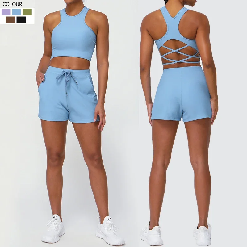 Women Two Pieces Fitness Yoga Set Summer Solid Color Gym Suit Breathable Quick Dry Running Short Sportswear Workout Clothes
Women Two Pieces Fitness Yoga Set Summer Solid Color Gym Suit Breathable Quick Dry Running Short Sportswear Workout Clothes