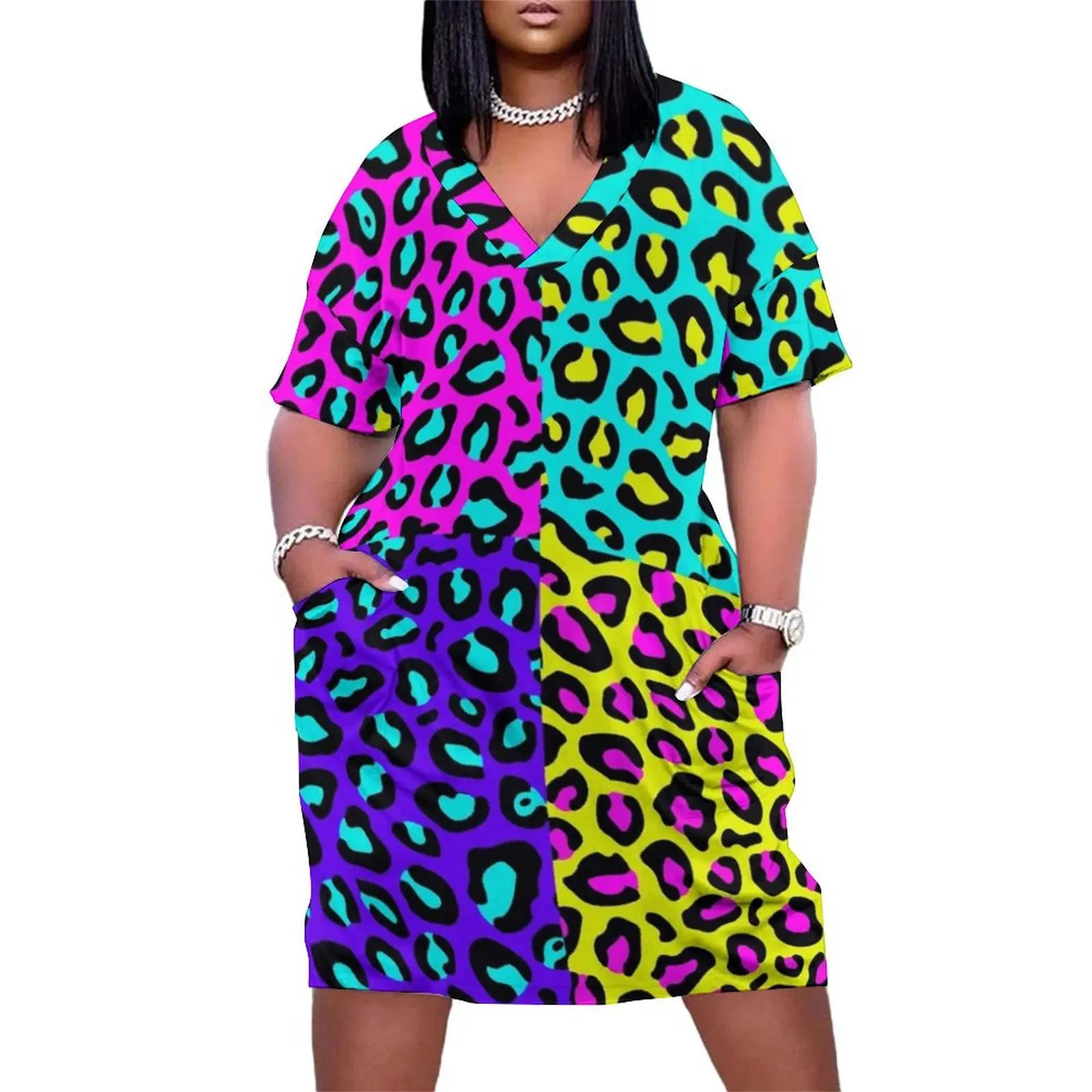 Leopard 80s Loose Pocket Dress women's fashion dresses luxury woman evening dress dress women summer
Leopard 80s Loose Pocket Dress women's fashion dresses luxury woman evening dress dress women summer