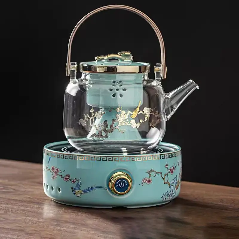 220V Automatic Electric Tea Stove Glass Kettle Set with Warmer for Home Use
220V Automatic Electric Tea Stove Glass Kettle Set with Warmer for Home Use