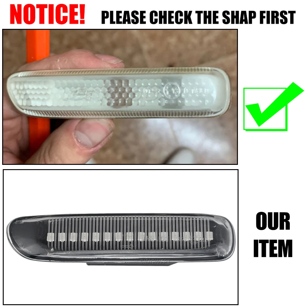 2PCS Dynamic Led Side Marker Flowing Turn Signal Light Panel Lamp For BMW 3 Series E46 Sedan Coupe Wagon Convertible 1997-2001
2PCS Dynamic Led Side Marker Flowing Turn Signal Light Panel Lamp For BMW 3 Series E46 Sedan Coupe Wagon Convertible 1997-2001