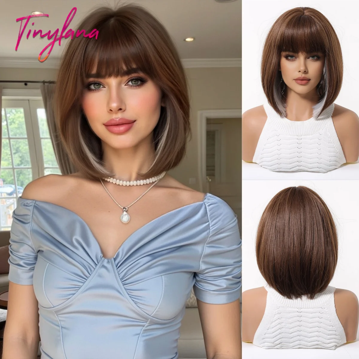 Blonde Unicorn Brown White Gray HIghlight Bob Wig with Bangs Heat Resistant Synthetic Hair for Women Fashion Daily Cosplay Use
Blonde Unicorn Brown White Gray HIghlight Bob Wig with Bangs Heat Resistant Synthetic Hair for Women Fashion Daily Cosplay Use