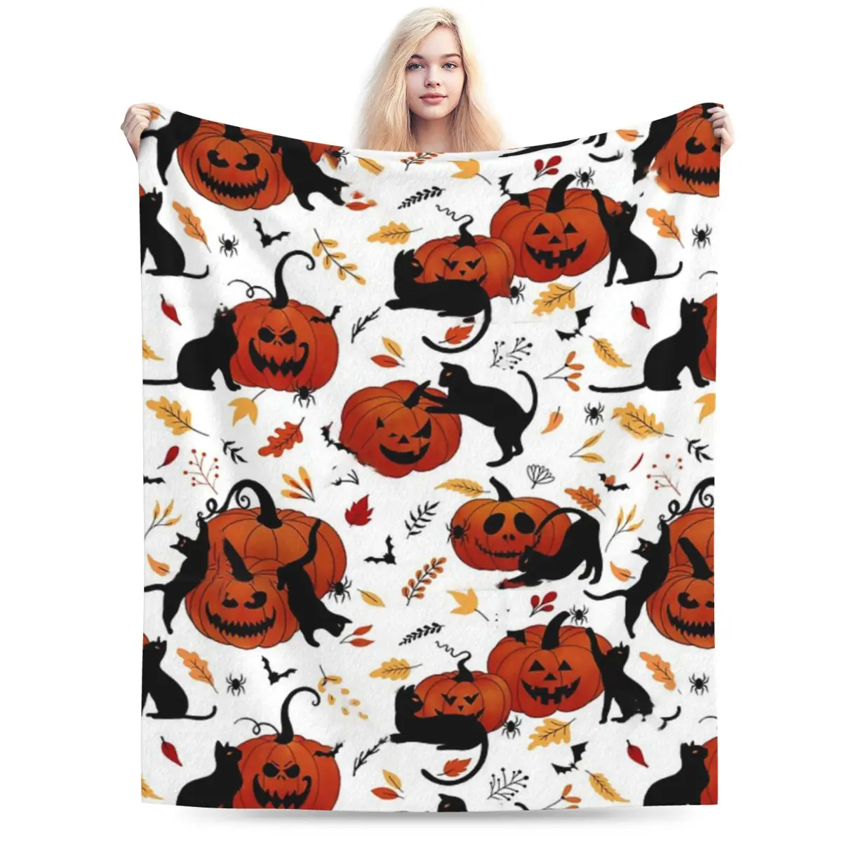 Halloween Spooky Cats Amp Pumpkins Various sizes offered Cute blanket Anime decor Ultra-Soft Micro Fleece Blanket Picnic Large
Halloween Spooky Cats Amp Pumpkins Various sizes offered Cute blanket Anime decor Ultra-Soft Micro Fleece Blanket Picnic Large