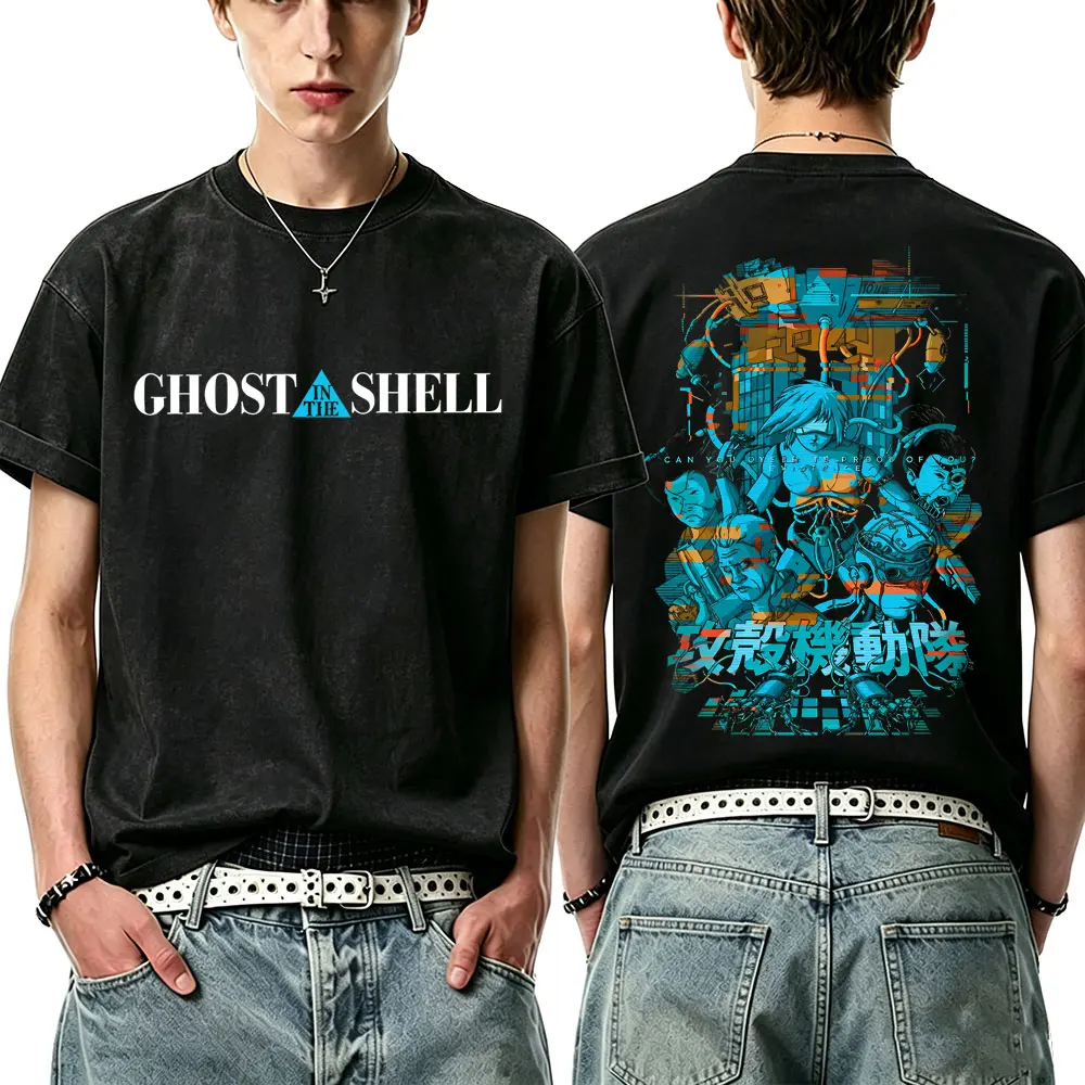 Washed Vintage Anime Ghost in The Shell T-shirt Manga Kusanagi Motoko Graphic T-shirts Men Women Y2k Retro Cartoon T Shirts Tops
Washed Vintage Anime Ghost in The Shell T-shirt Manga Kusanagi Motoko Graphic T-shirts Men Women Y2k Retro Cartoon T Shirts Tops