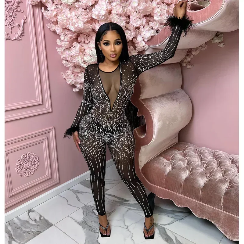 Винтажный женский комбинезон GUWU с сетчатыми вставками и стразами, для вечеринок, уличный стиль, сексуальный, цельный, для вечерних выходов
Винтажный женский комбинезон GUWU с сетчатыми вставками и стразами, для вечеринок, уличный стиль, сексуальный, цельный, для вечерних выходов