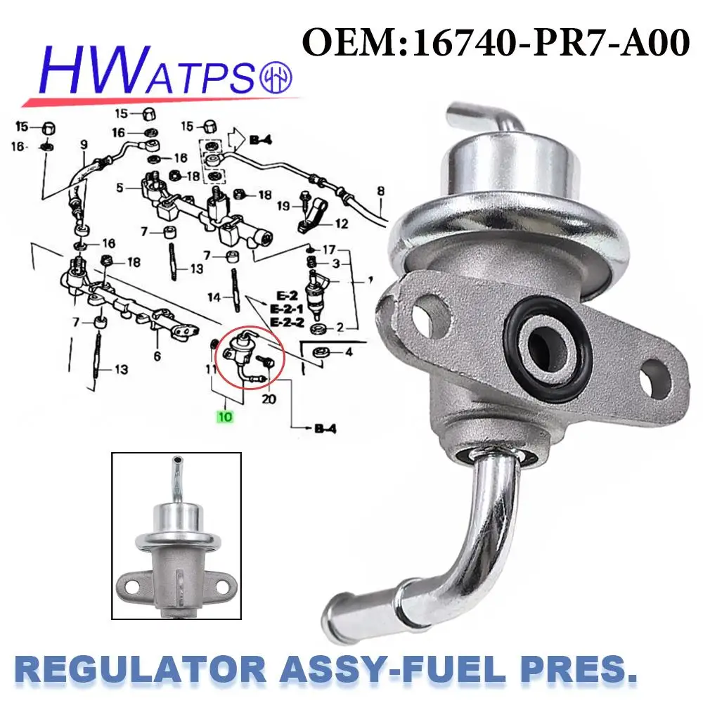 For Honda Acura NSX Integra 1.8L 1.7L 3.0L ABA-NA1 C30A C30A1 C30A3 Fuel Injection Pressure Regulator 16740PR7A00 16740-PR7-A00
For Honda Acura NSX Integra 1.8L 1.7L 3.0L ABA-NA1 C30A C30A1 C30A3 Fuel Injection Pressure Regulator 16740PR7A00 16740-PR7-A00