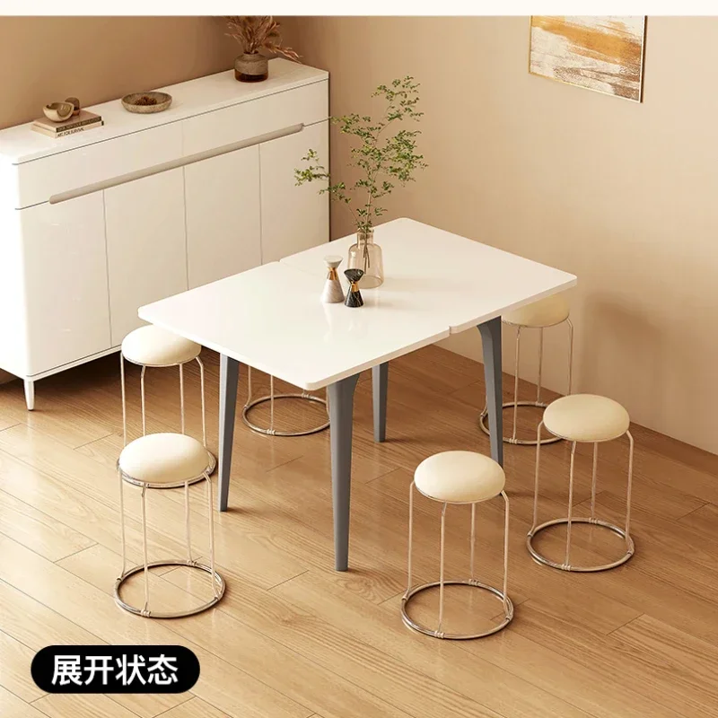 Folding dining table retractable household small apartment dining table light luxury rock slab dining table and chair combinatio
Folding dining table retractable household small apartment dining table light luxury rock slab dining table and chair combinatio