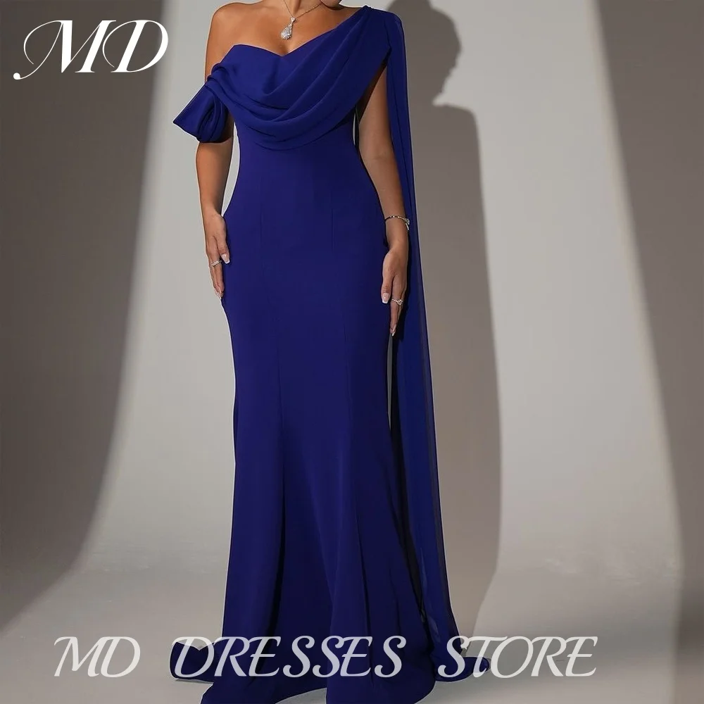 MD Elegant Gemstone Blue Mermaid Chiffon Evening Dress Saudi Arabic One Shoulder Pleat Prom Gown Customized Party Dress 2025
MD Elegant Gemstone Blue Mermaid Chiffon Evening Dress Saudi Arabic One Shoulder Pleat Prom Gown Customized Party Dress 2025