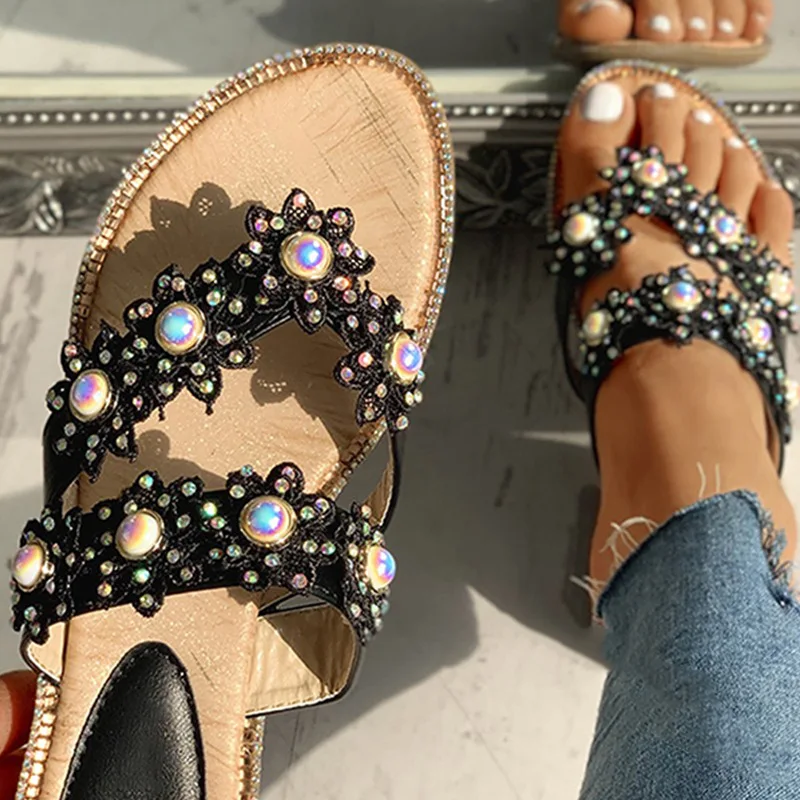 2022 Summer New Pearl Flower Plus Size Slippers Fashion Casual Slippers Flip Flops Beach Plus Size Flat Slippers for Women
2022 Summer New Pearl Flower Plus Size Slippers Fashion Casual Slippers Flip Flops Beach Plus Size Flat Slippers for Women