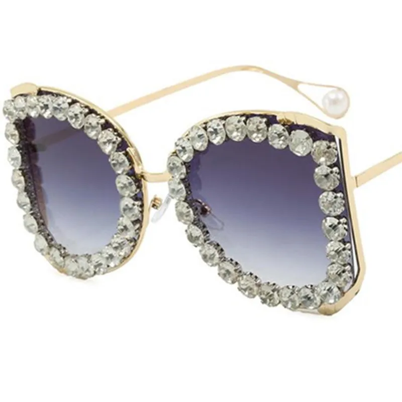 NEW Sun Glasses Women Anti-UV Spectacles Alloy Eyeglasses Oversize Frame Ornamental Diamond Studded Sunglasses
NEW Sun Glasses Women Anti-UV Spectacles Alloy Eyeglasses Oversize Frame Ornamental Diamond Studded Sunglasses