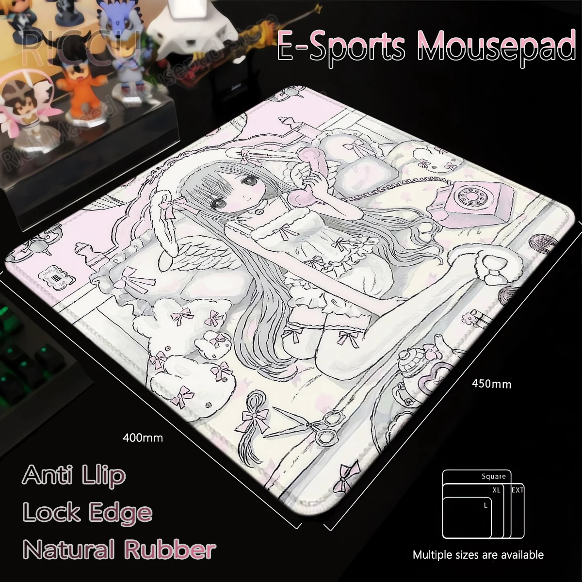 Pink Anime Girl Mousepad Sleepy Angel Small Mouse Pad Gaming Accessories PC Desk mat Lock Edge Rubber Office Keyboard Mousepad
Pink Anime Girl Mousepad Sleepy Angel Small Mouse Pad Gaming Accessories PC Desk mat Lock Edge Rubber Office Keyboard Mousepad