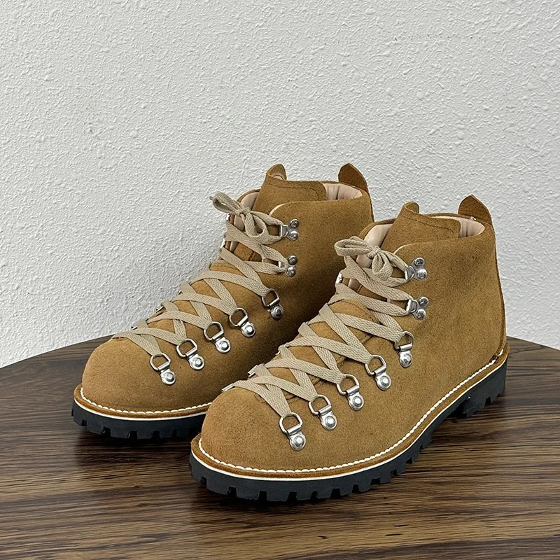 Handcrafted Luxury Men Work Shoes Vintage Cow Leather Wear-Resistant Outdoor Hiking Desert Boots Lace-Up Ankle Motorcycle Boots
Handcrafted Luxury Men Work Shoes Vintage Cow Leather Wear-Resistant Outdoor Hiking Desert Boots Lace-Up Ankle Motorcycle Boots