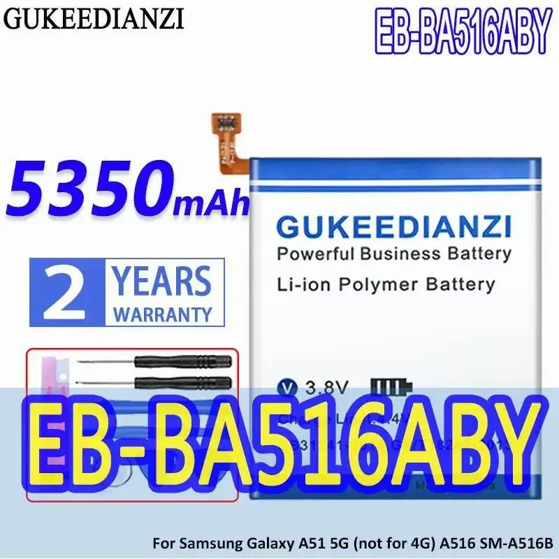 Mobile Phone Battery EB-BA516ABY 5350Mah For Samsung Galaxy A51 5G Not Fit 4G A516 SM-A516B DS SM-A5160
Mobile Phone Battery EB-BA516ABY 5350Mah For Samsung Galaxy A51 5G Not Fit 4G A516 SM-A516B DS SM-A5160