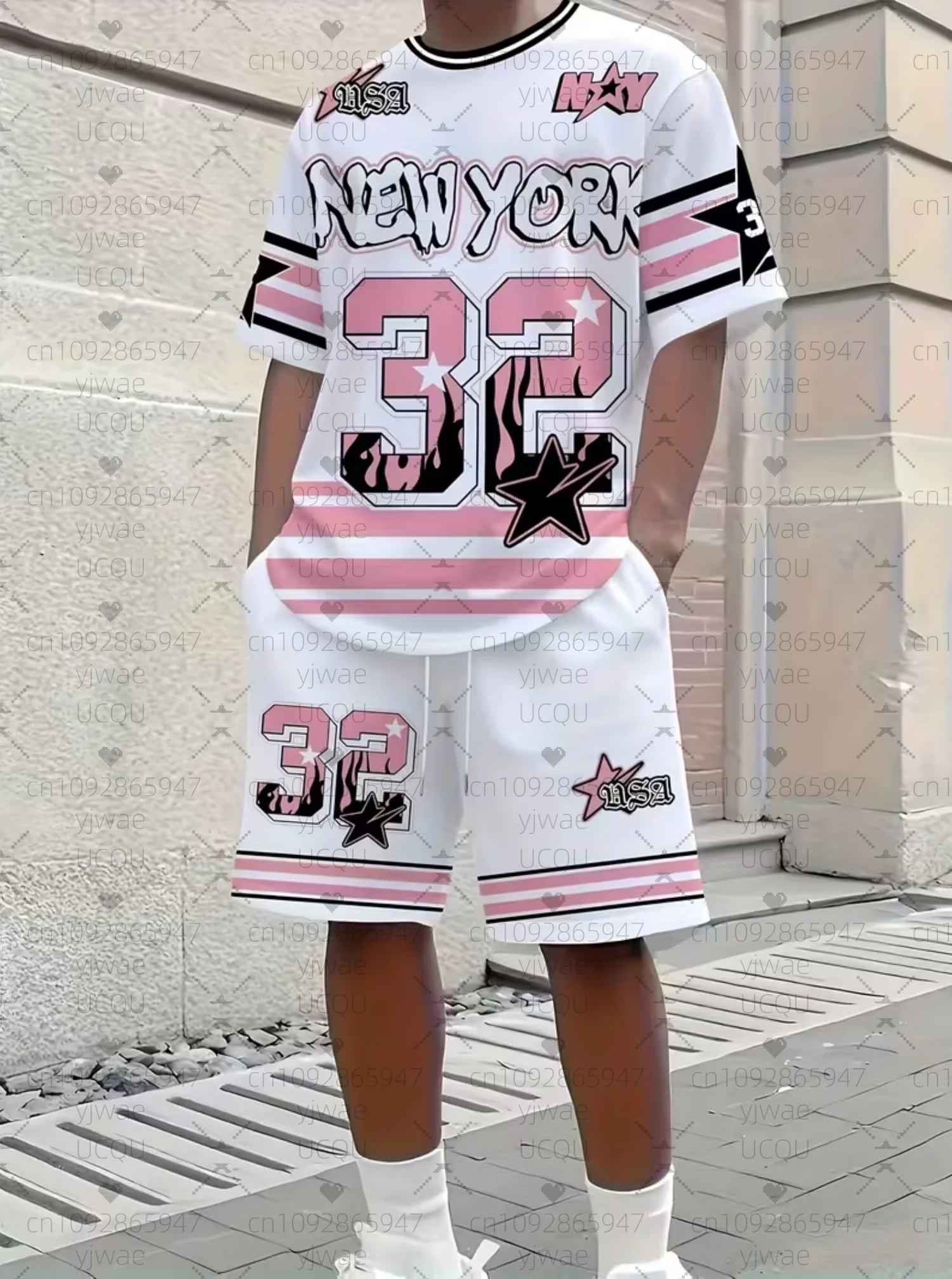 Осенний мужской комплект с принтом номер 32, футбольная футболка с короткими рукавами и шортами, спортивный костюм больших размеров для бега для взрослых, комплект из 2 предметов
Осенний мужской комплект с принтом номер 32, футбольная футболка с короткими рукавами и шортами, спортивный костюм больших размеров для бега для взрослых, комплект из 2 предметов