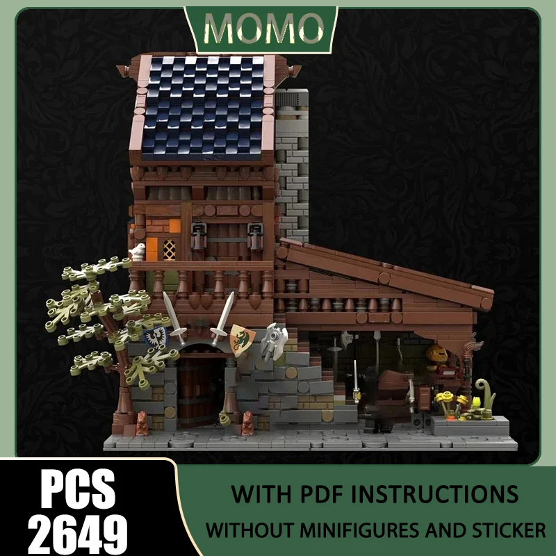 Moc Building Bricks Medieval Modular Blacksmith Shop Model Technology Modular Castle Blocks Gifts Christmas Toy DIY Assembly Set
Moc Building Bricks Medieval Modular Blacksmith Shop Model Technology Modular Castle Blocks Gifts Christmas Toy DIY Assembly Set