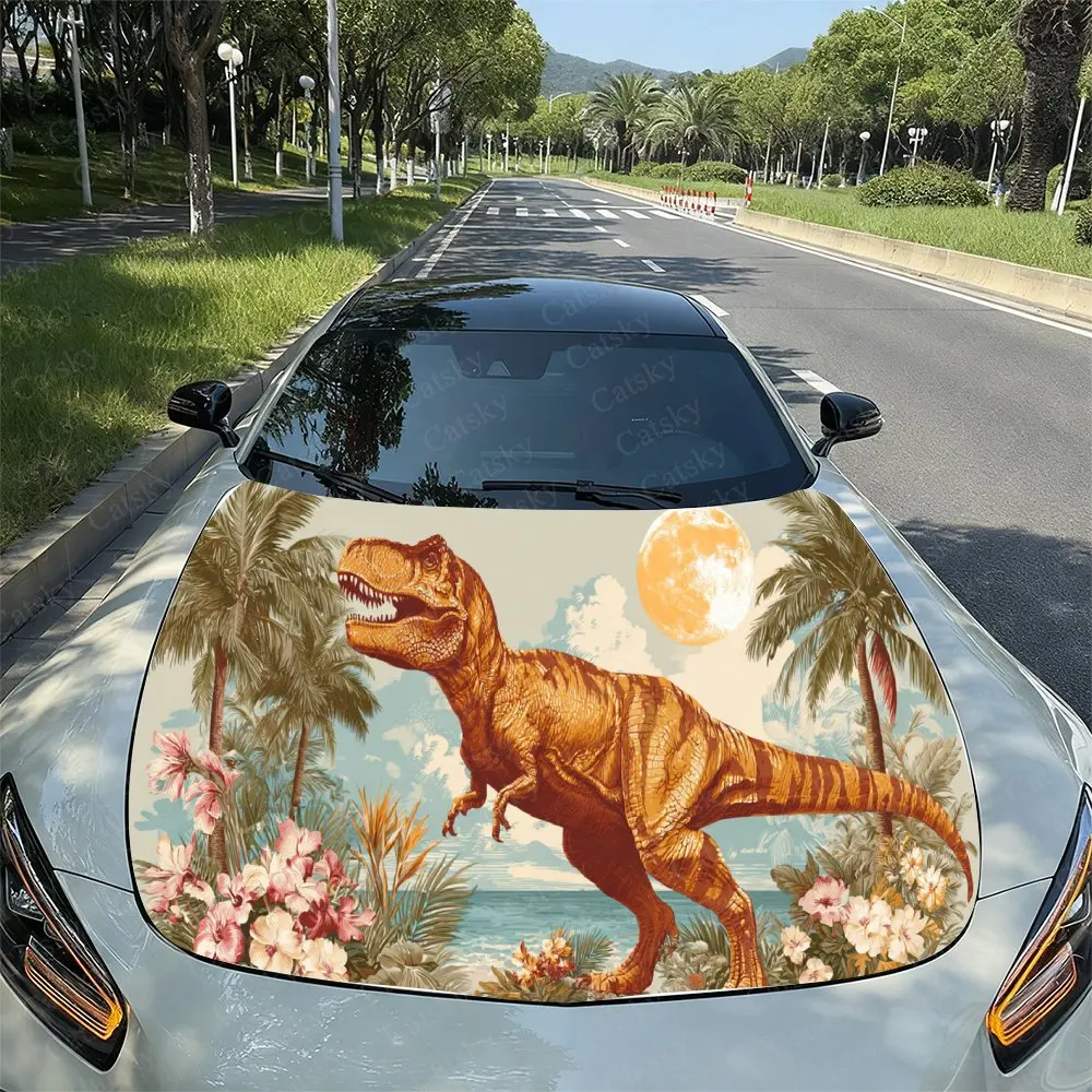 Retro Dinosaur Tropical Pattern PVC Car Hood Wraps, Self-Adhesive Waterproof Car Bonnet Decal Sticker, Car Decoration Protection
Retro Dinosaur Tropical Pattern PVC Car Hood Wraps, Self-Adhesive Waterproof Car Bonnet Decal Sticker, Car Decoration Protection