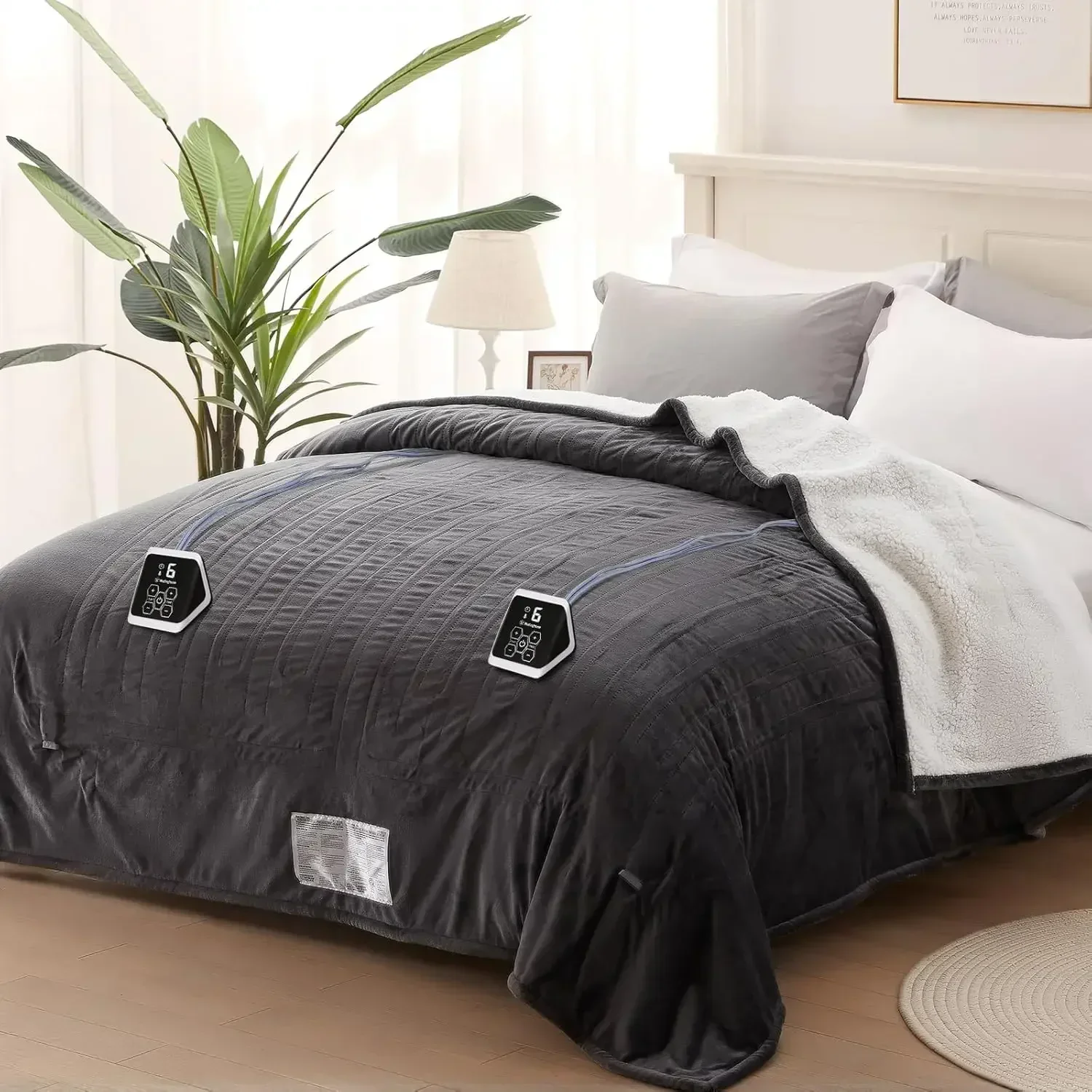 Heated Blanket Queen Size, Soft Flannel to Sherpa Electric Blanket with 10 Heating Levels, 12 Hours Auto Off, Fast Heating
Heated Blanket Queen Size, Soft Flannel to Sherpa Electric Blanket with 10 Heating Levels, 12 Hours Auto Off, Fast Heating
