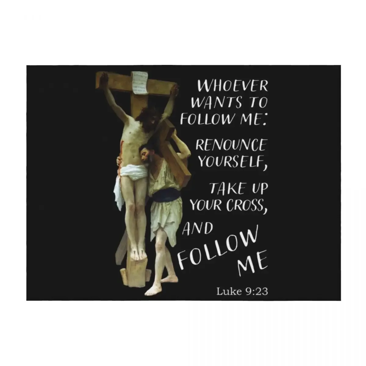 Jesus Christ crucified Take up your cross and follow me Throw Blanket Soft Plaid Luxury St Multi-Purpose Hairys Blankets
Jesus Christ crucified Take up your cross and follow me Throw Blanket Soft Plaid Luxury St Multi-Purpose Hairys Blankets