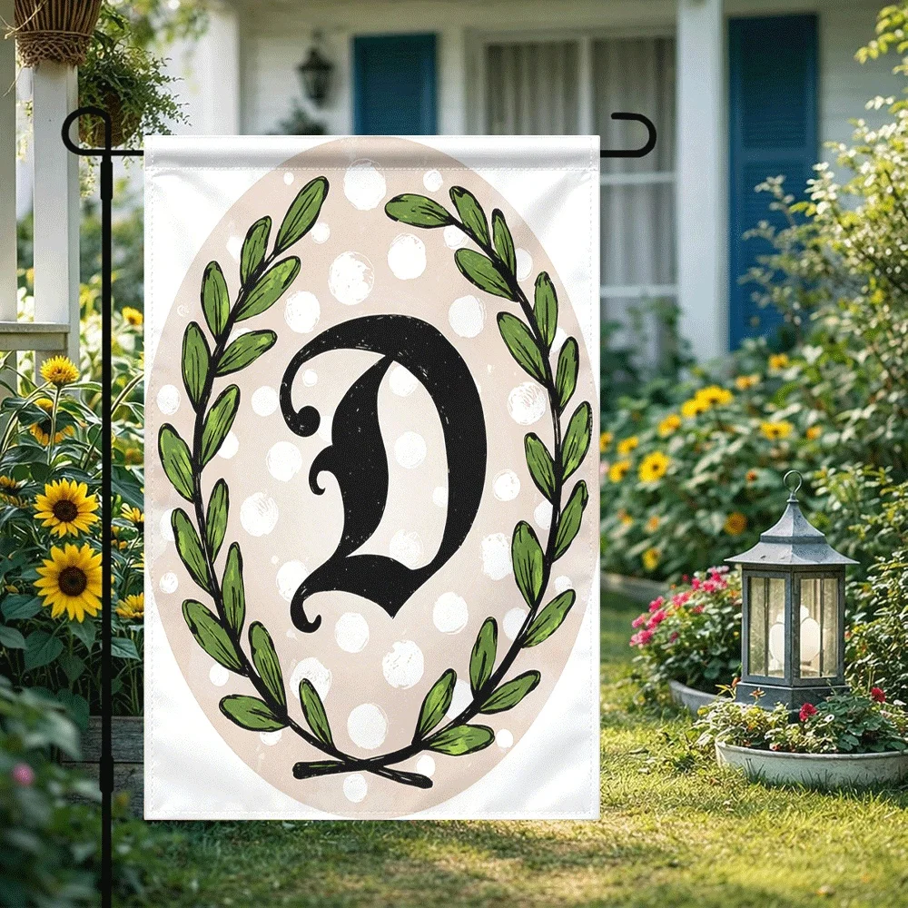 1PC Vintage Letter D Monogram Garden Flag Laurel Wreath Polka Dot Print Outdoor Decorative Flag for Yard Patio
1PC Vintage Letter D Monogram Garden Flag Laurel Wreath Polka Dot Print Outdoor Decorative Flag for Yard Patio