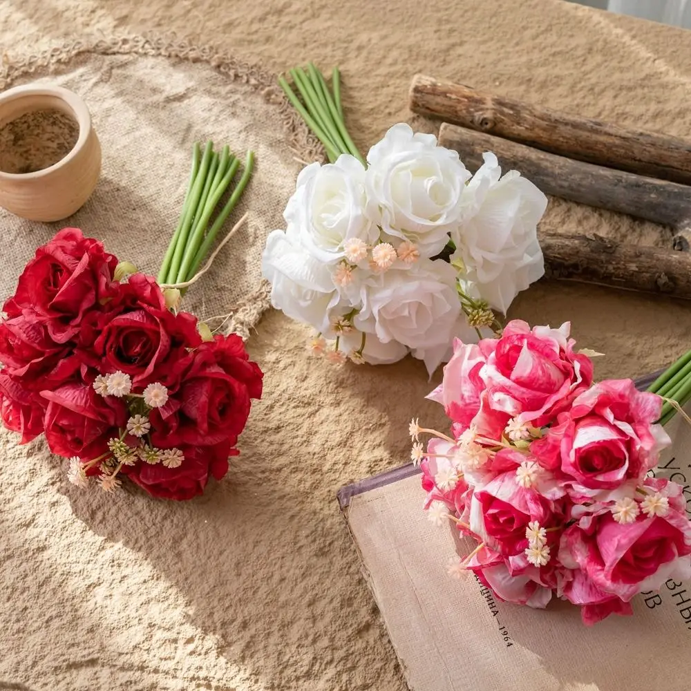 8 Heads Artificial Roses Bouquet Real Touch Luxury Silk Rose Flowers Elegant Handmade Fake Plants Home Office Decor
8 Heads Artificial Roses Bouquet Real Touch Luxury Silk Rose Flowers Elegant Handmade Fake Plants Home Office Decor