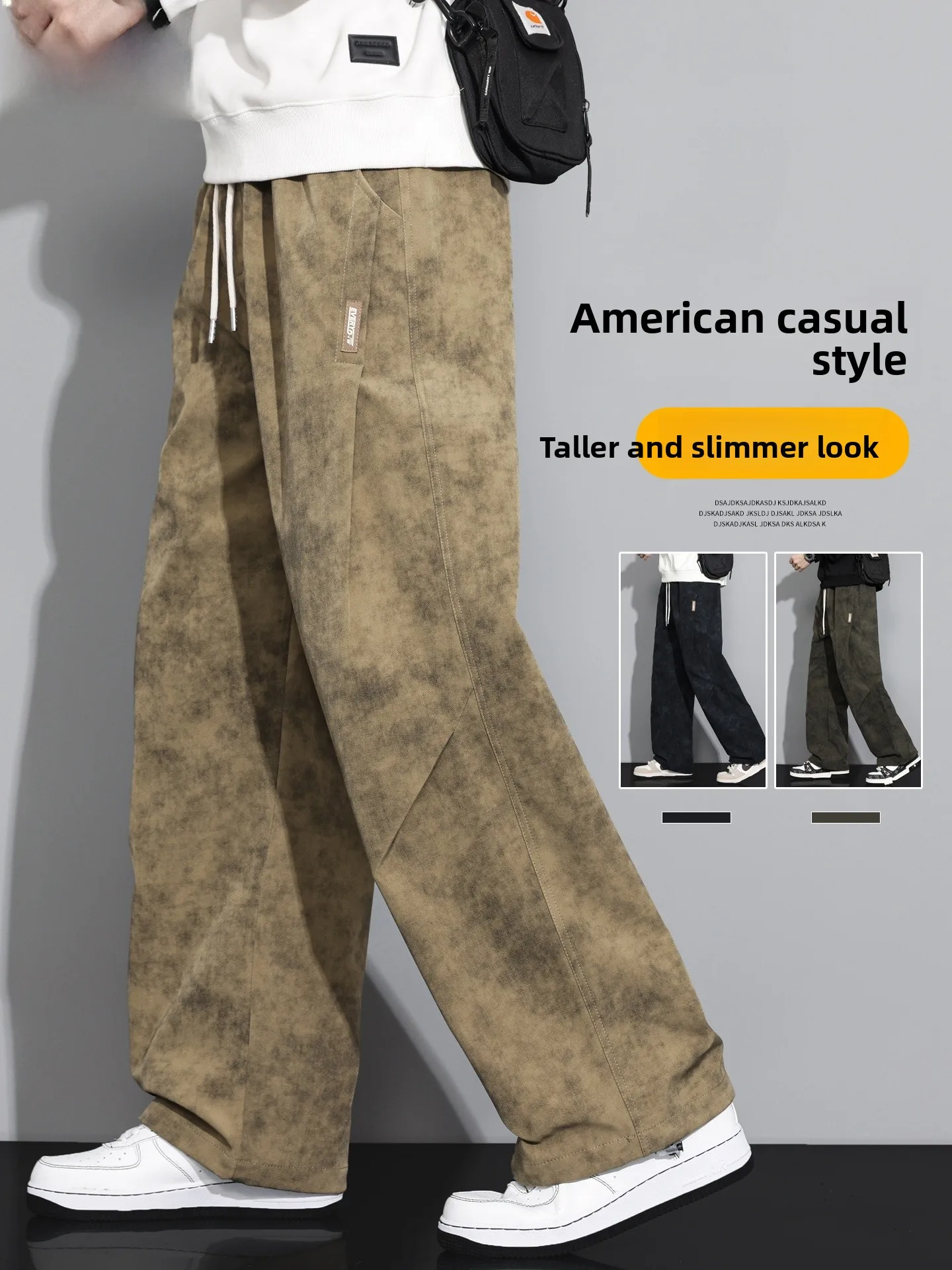 Khaki Workwear Pants Men's Spring Autumn Loose Straight Leg American Dyed Casual Trousers Youthful Sle Straight Leg Trousers
Khaki Workwear Pants Men's Spring Autumn Loose Straight Leg American Dyed Casual Trousers Youthful Sle Straight Leg Trousers