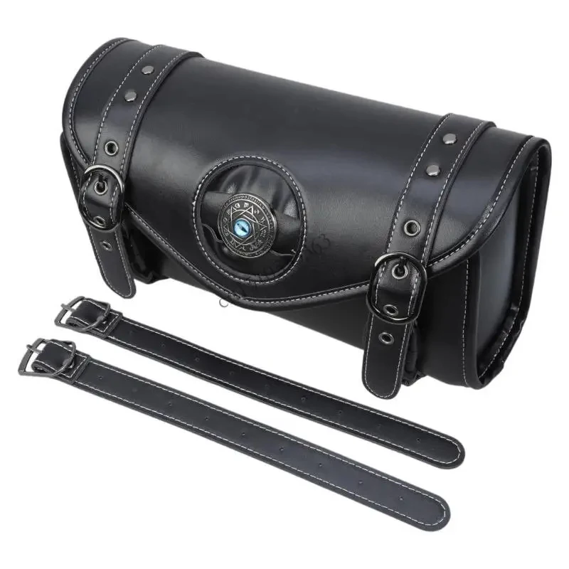 090E Vintage Punk PU Front Storage Saddlebag, Dual Mount Front Fork & Handlebar Motorcycle ATV Tool Bag
090E Vintage Punk PU Front Storage Saddlebag, Dual Mount Front Fork & Handlebar Motorcycle ATV Tool Bag