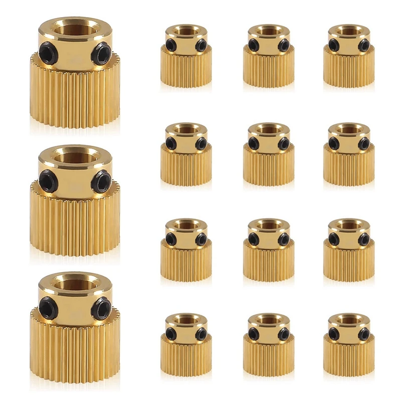15Pcs Extruder Wheel 40 Teeth Gear Brass Extruder Wheel Gear 3D Printer Parts Compatible With CR-10, S4, S5, Ender 3
15Pcs Extruder Wheel 40 Teeth Gear Brass Extruder Wheel Gear 3D Printer Parts Compatible With CR-10, S4, S5, Ender 3