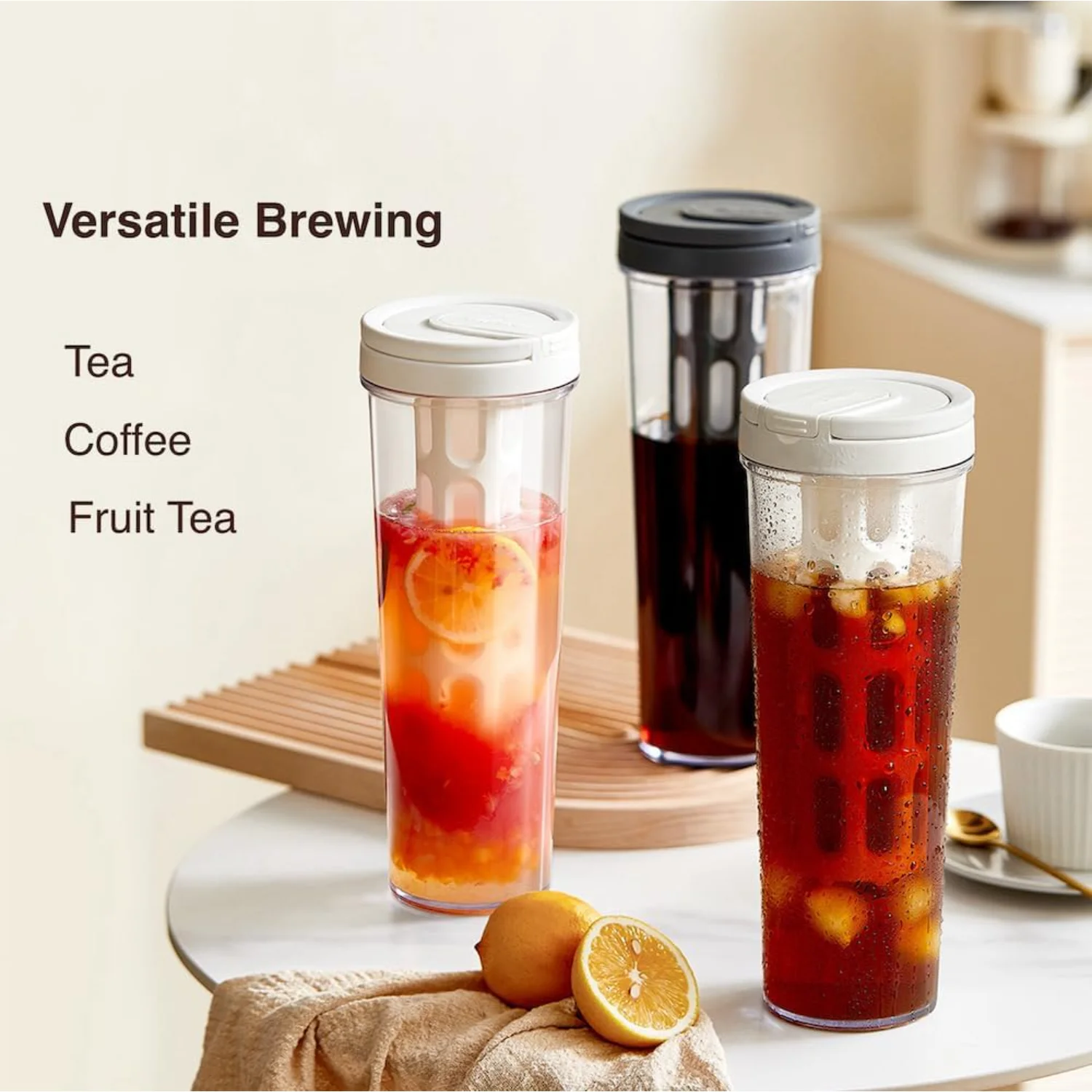 Giombrewsia Cold Brew Coffee Tumbler - Portable Travel Lid - 35oz/1L Capacity - PP with 350-Mesh Filter for Coffee, Tea, and Fr
Giombrewsia Cold Brew Coffee Tumbler - Portable Travel Lid - 35oz/1L Capacity - PP with 350-Mesh Filter for Coffee, Tea, and Fr