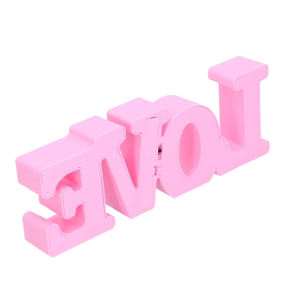 LOVE Letter Shape LED Lamp 10 LED Battery Operated LED Night Light Plastic Material Warm White Decorative Light Valentine's Day
LOVE Letter Shape LED Lamp 10 LED Battery Operated LED Night Light Plastic Material Warm White Decorative Light Valentine's Day