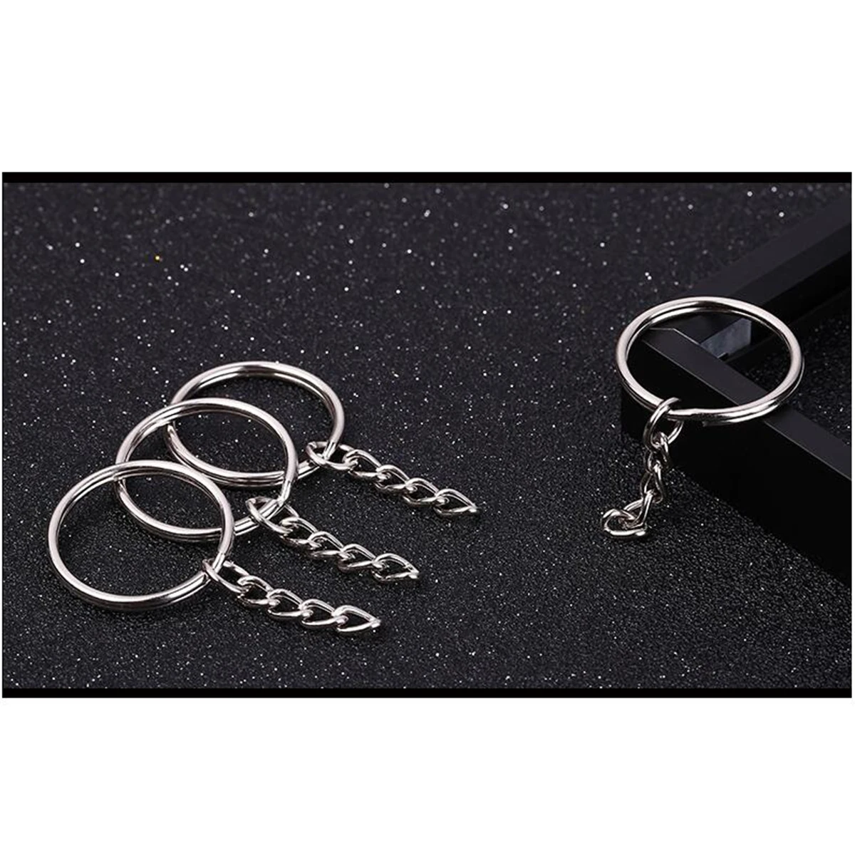 100Pcs Metal Split Keychain Creative Gift Key Ring With Chain And Hanging Ring Nickel Decorative Accessories
100Pcs Metal Split Keychain Creative Gift Key Ring With Chain And Hanging Ring Nickel Decorative Accessories