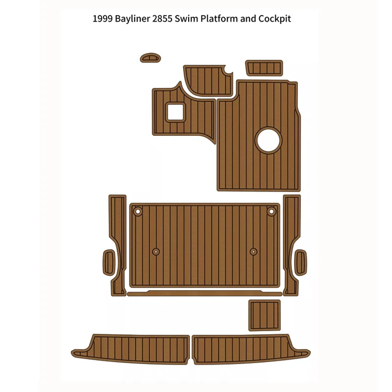 KXKZREN 1999 Bayliner 2855 Swim Platform Cockpit Boat Self Adhesive Yacht/Kayak Flooring Pad EVA Foam Emulation Teak Decking Pad
KXKZREN 1999 Bayliner 2855 Swim Platform Cockpit Boat Self Adhesive Yacht/Kayak Flooring Pad EVA Foam Emulation Teak Decking Pad