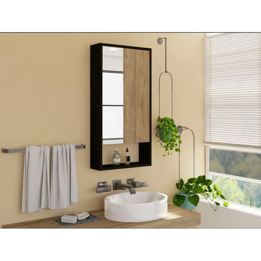 DEPOT ESHOP Palermo Medicine Single Door Cabinet Two Interior Shelves One External Shelf Black
DEPOT ESHOP Palermo Medicine Single Door Cabinet Two Interior Shelves One External Shelf Black