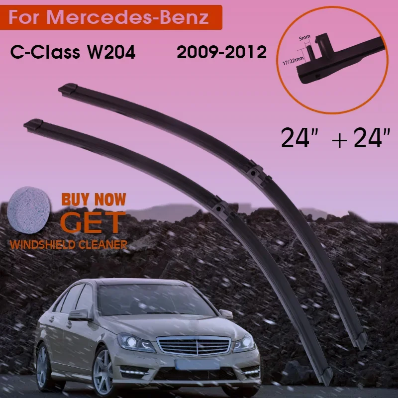 Car For Mercedes-Benz C-Class W204 2009-2012 Windshield Rubber Silicon Refill Front Window Wiper 24"+24" LHD RHD Auto Accessorie
Car For Mercedes-Benz C-Class W204 2009-2012 Windshield Rubber Silicon Refill Front Window Wiper 24"+24" LHD RHD Auto Accessorie