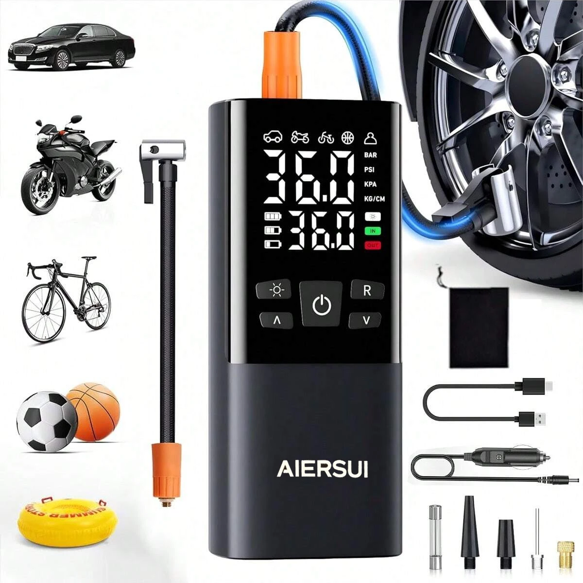 Беспроводной автомобильный компрессор 150PSI, портативный электрический насос для накачивания шин автомобилей, велосипедов, мотоциклов, доставка по США
Беспроводной автомобильный компрессор 150PSI, портативный электрический насос для накачивания шин автомобилей, велосипедов, мотоциклов, доставка по США