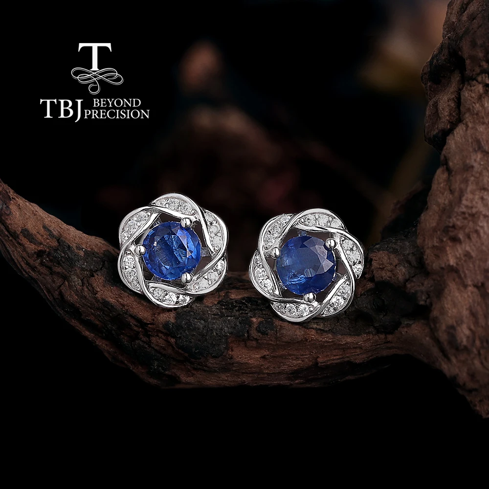 TBJ,925 Sterling Silver Flower Shape Women's Earrings Natural round 5.0mm Kyanite "Wisdom Stone" Fine Jewelry For Birthday Gifts
TBJ,925 Sterling Silver Flower Shape Women's Earrings Natural round 5.0mm Kyanite "Wisdom Stone" Fine Jewelry For Birthday Gifts