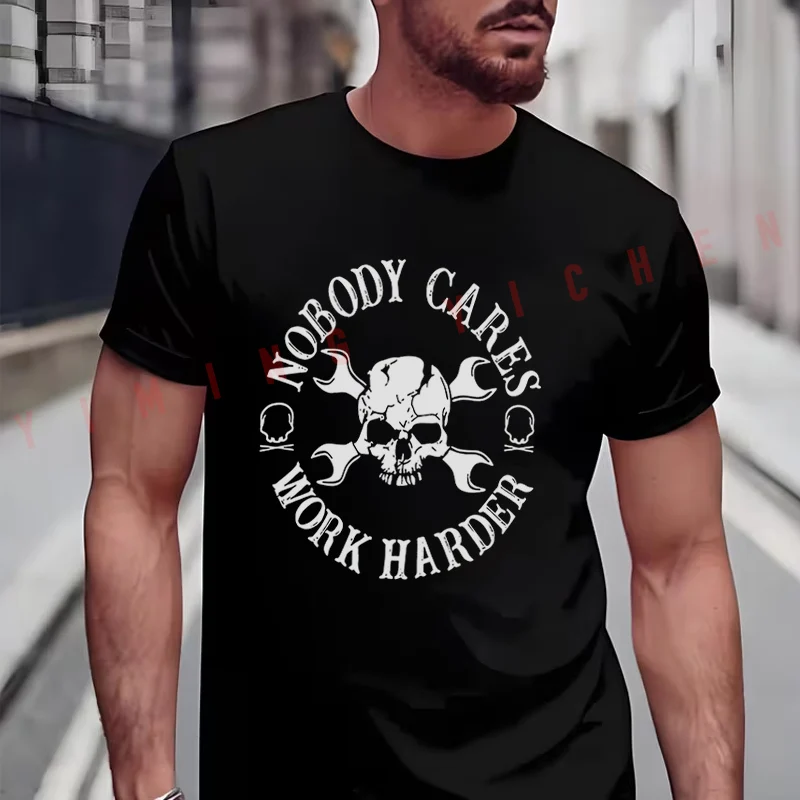 NOBODY CARES WORK HARDER Wrench Skull Graphic Moto T-Shirt Men Summer Hip Hop Streetwear Unisex Casual Fashion Short Sleeve Tops
NOBODY CARES WORK HARDER Wrench Skull Graphic Moto T-Shirt Men Summer Hip Hop Streetwear Unisex Casual Fashion Short Sleeve Tops