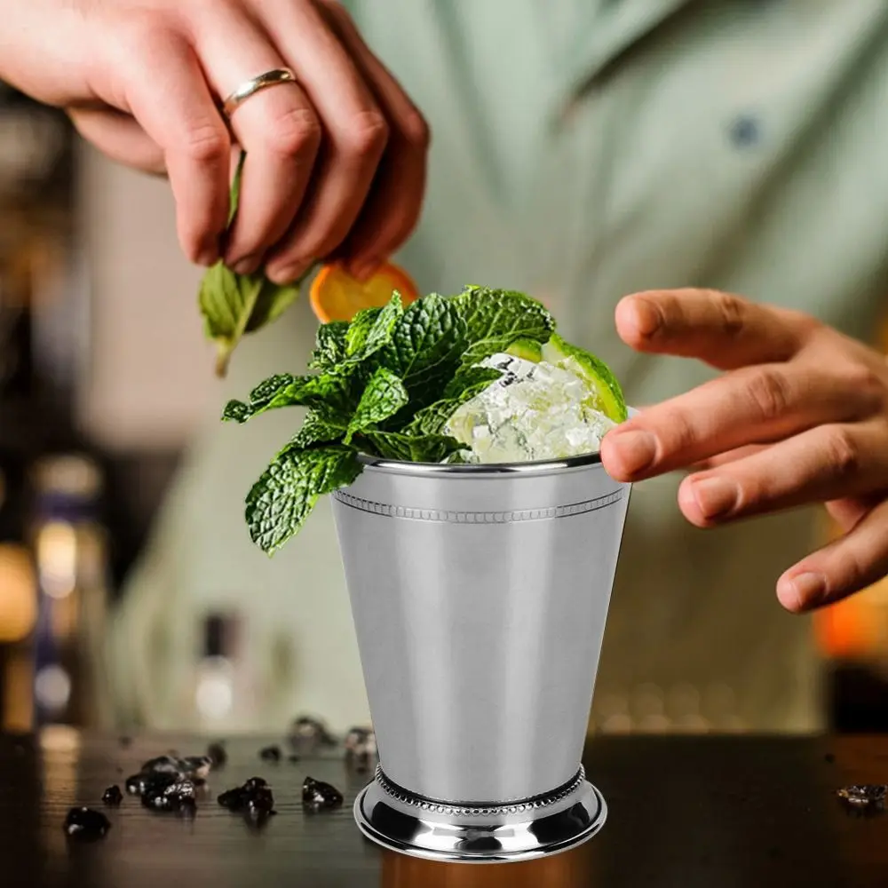 2pcs Stainless Steel Mint Julep Cup Beaded Trim Border Silver Stainless Steel Cocktail Mug 400ml Elegant Retro Mojito Cup Bar
2pcs Stainless Steel Mint Julep Cup Beaded Trim Border Silver Stainless Steel Cocktail Mug 400ml Elegant Retro Mojito Cup Bar
