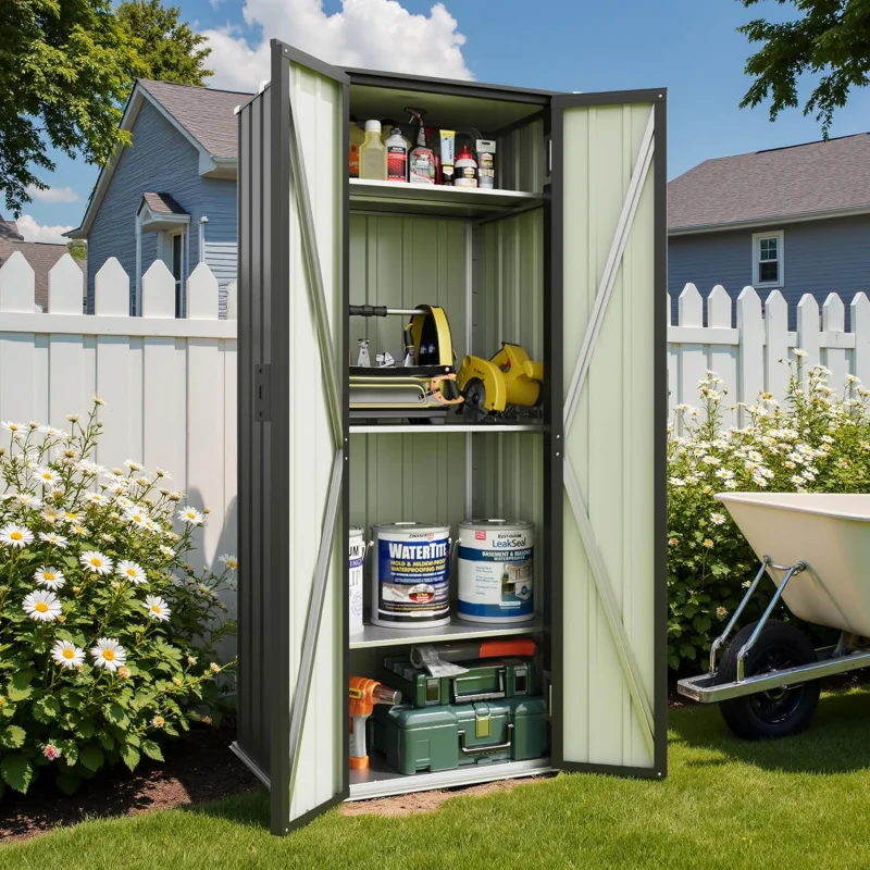 Patiowell 28 Cuft Vertical Outdoor Storage Cabinet,Metal Shed with Adjustable Shelves & Lockable Door, Waterproof Outdoor
Patiowell 28 Cuft Vertical Outdoor Storage Cabinet,Metal Shed with Adjustable Shelves & Lockable Door, Waterproof Outdoor