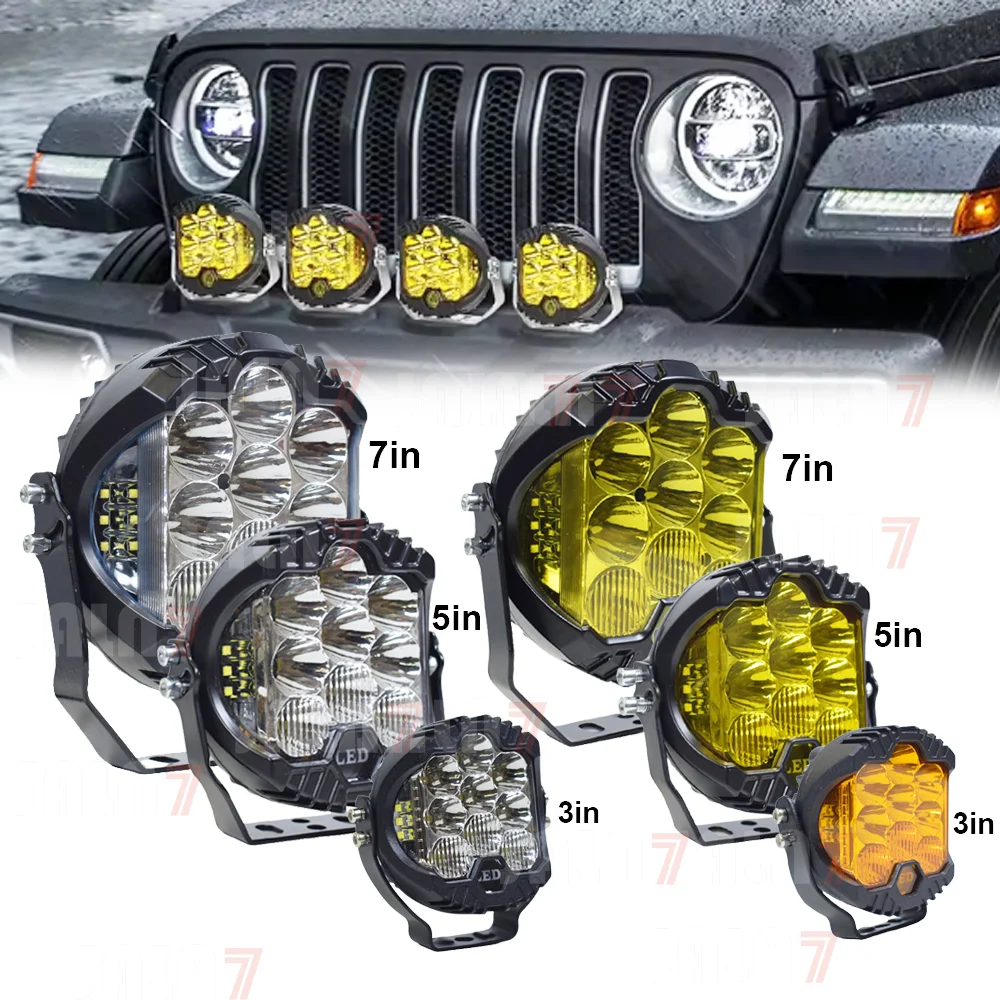 JALN7 LED Light OFF Road Soptlight 3 inch 5 inch 7 inch Pod Driving Light BA JA DESIGN Flash DRL White Amber Yellow 12V 24V
JALN7 LED Light OFF Road Soptlight 3 inch 5 inch 7 inch Pod Driving Light BA JA DESIGN Flash DRL White Amber Yellow 12V 24V