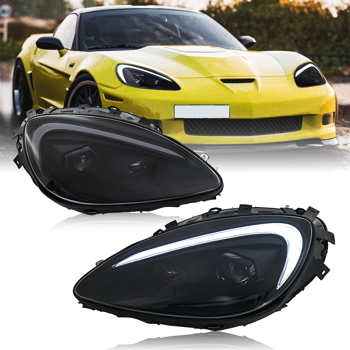 Светодиодные фары с дымчатыми линзами для Chevy Corvette C6 2005-2013 гг., Plug And Play, высокая совместимость, DRL, установка без повреждений
Светодиодные фары с дымчатыми линзами для Chevy Corvette C6 2005-2013 гг., Plug And Play, высокая совместимость, DRL, установка без повреждений