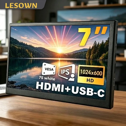LESOWN Capacitive Touch 7.0" Maker Display 1024x600 Type-C Black Metal Sub-screen for Orange Pi 5 Hardware Programming
LESOWN Capacitive Touch 7.0" Maker Display 1024x600 Type-C Black Metal Sub-screen for Orange Pi 5 Hardware Programming