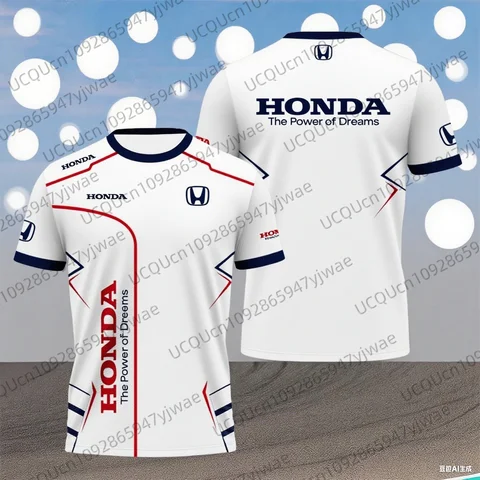 Honda Quick Dry And Breathable Racing Men Summer Motorcycle Biker Jersey Sportswear Short Sleeve Lightweight Outdoor T-shirt