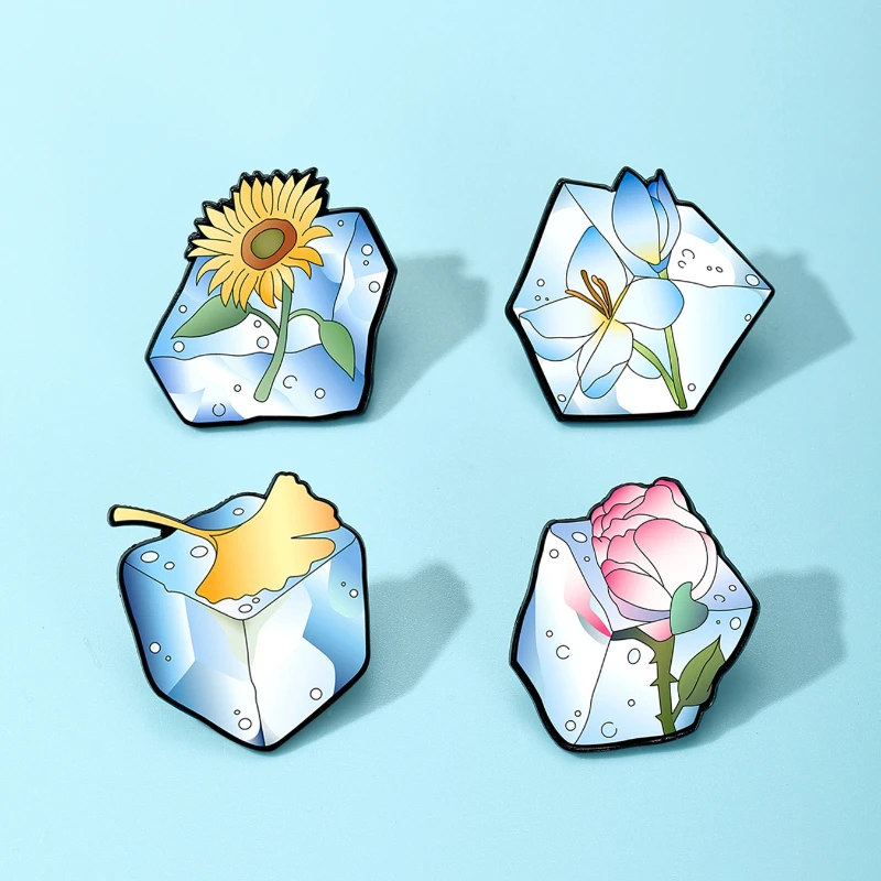 New Hot Ice Flower Brooch Unisex Metal Pin Rose Sunflower Gingko Badge DIY for Clothes Bags Hat Scarf T-shirt Jeans Accessory
New Hot Ice Flower Brooch Unisex Metal Pin Rose Sunflower Gingko Badge DIY for Clothes Bags Hat Scarf T-shirt Jeans Accessory