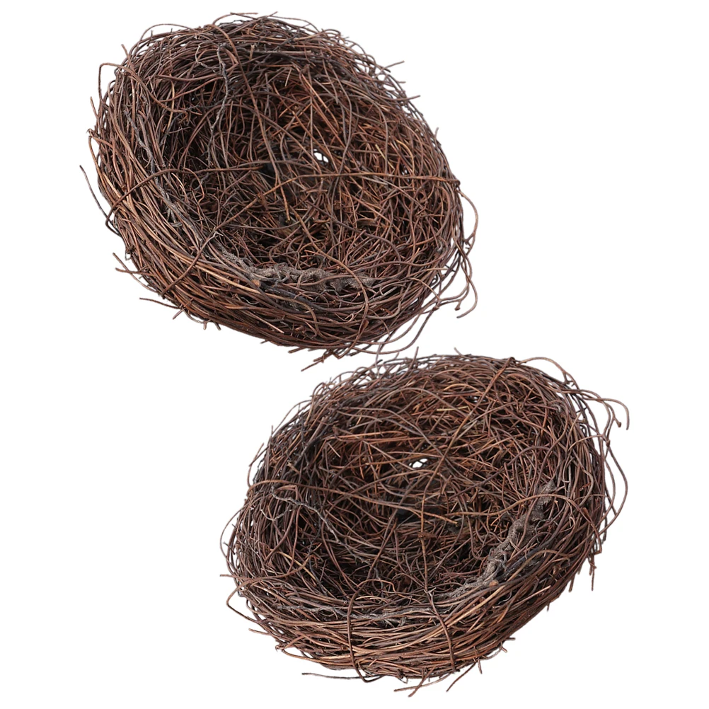 2Pcs Realistic Rattan Bird Nests Photo Props Woven Nest Easter Table Centerpiece Garden Decor Rattan Weaving Nest
2Pcs Realistic Rattan Bird Nests Photo Props Woven Nest Easter Table Centerpiece Garden Decor Rattan Weaving Nest