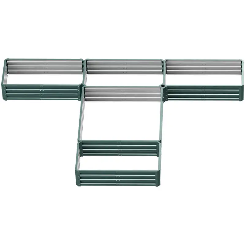 Steel Raised Garden Bed, Set of 5 Large Box Planters for Outdoor Plants Vegetables Flowers Herbs, 8x8x1ft, Green
Steel Raised Garden Bed, Set of 5 Large Box Planters for Outdoor Plants Vegetables Flowers Herbs, 8x8x1ft, Green